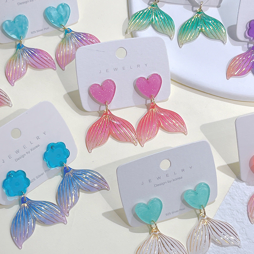 Acrylic Fresh Color Earrings  (Minimo de Compra 2) MYA-PingH024