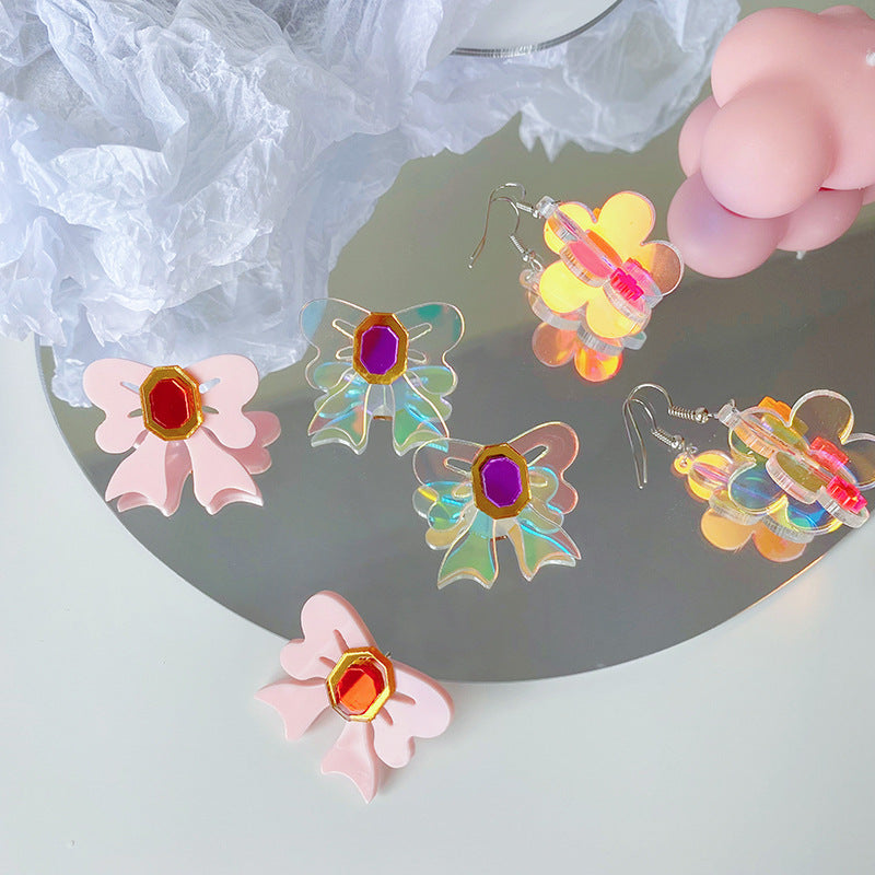 Resin gradient personalized girl earrings (Minimo de compra 2) MIC-TQL012