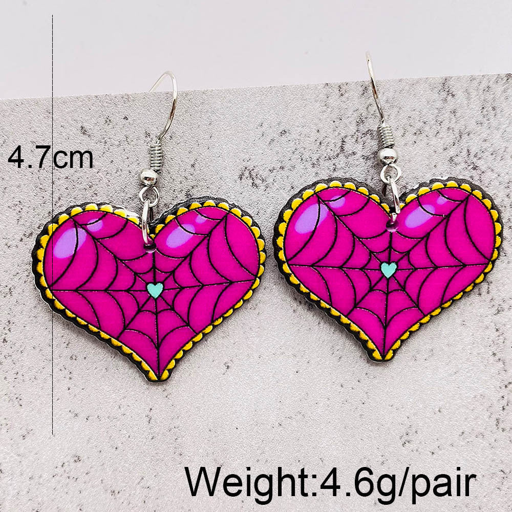 Acrylic Love Skull Earrings (Minimo de Compra 2) MIC-ChenY036