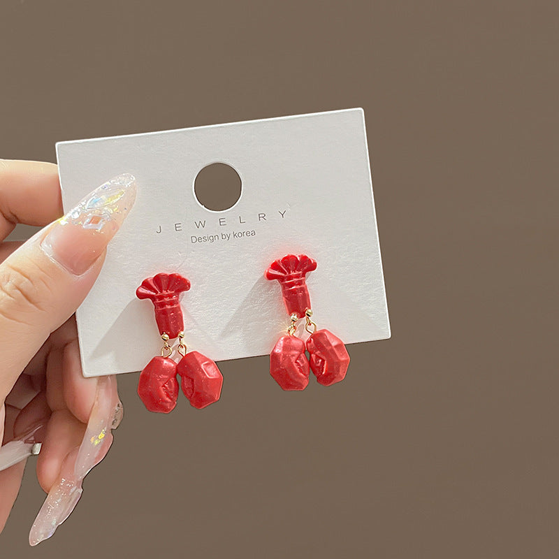 Alloy crab crayfish earrings MIC-MDD146