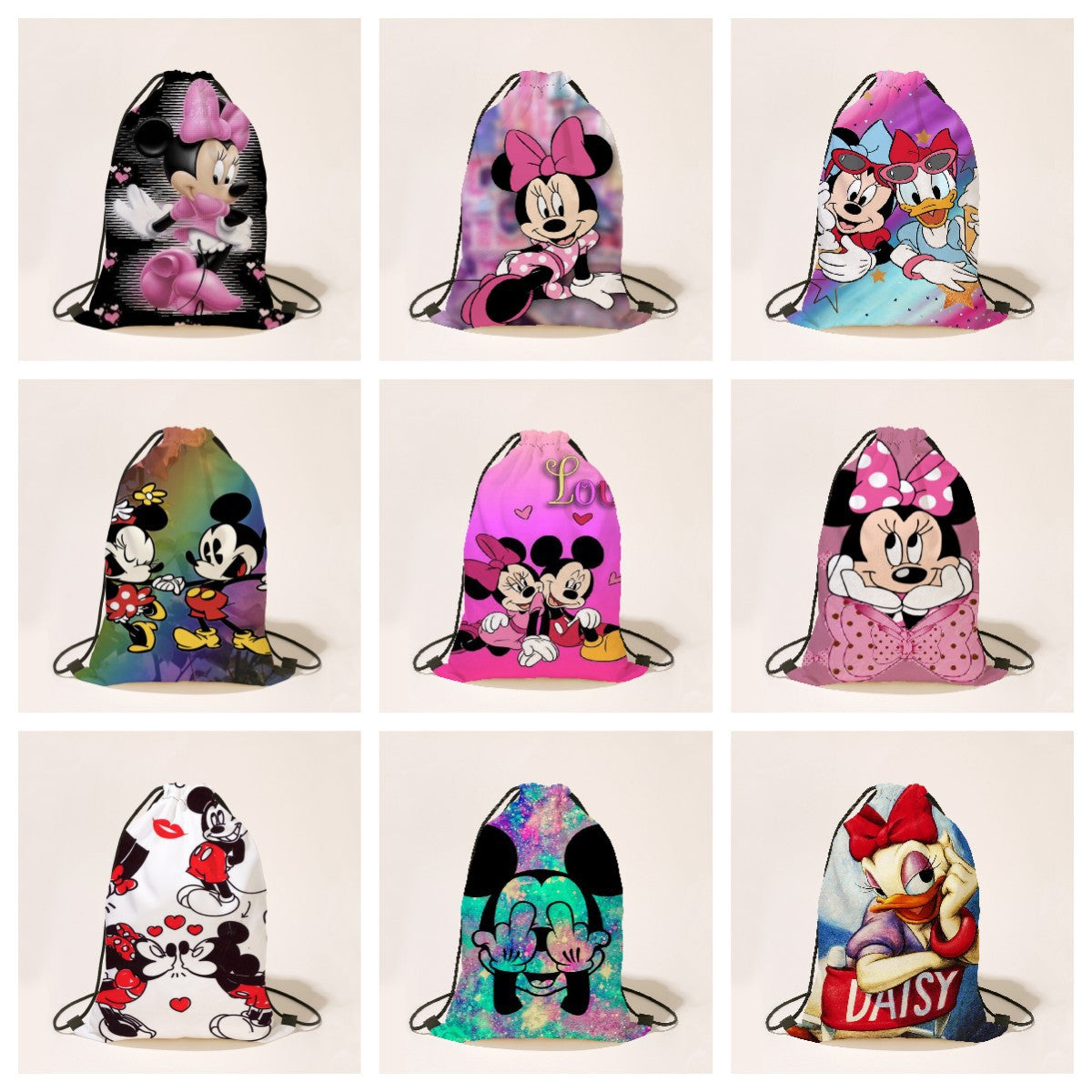 Polyester Cartoon drawstring backpack (Minimo de Compra 2) MYA-QB005