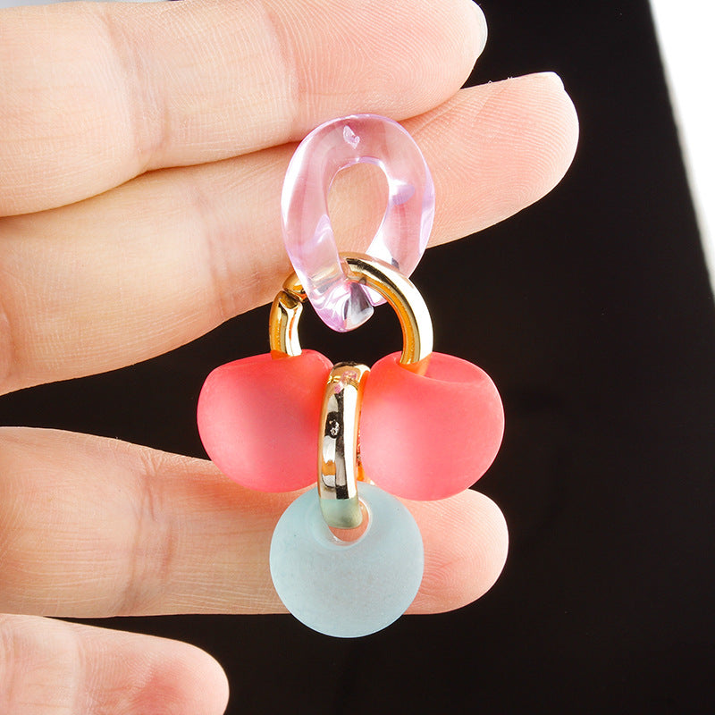 Alloy candy colored cute earrings MIC-XinT014