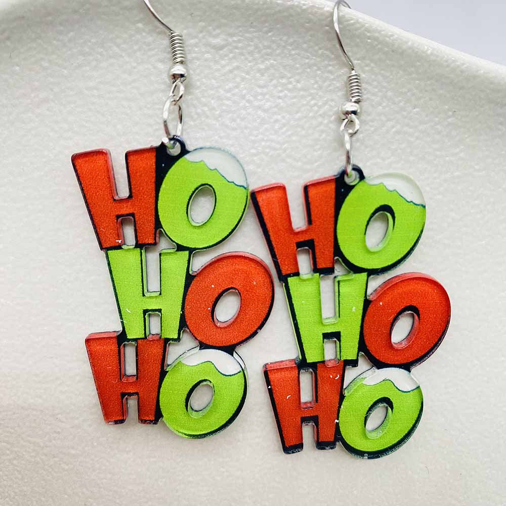 Acrylic Christmas Cartoon Earrings (Minimo de Compra 2) MIC-ChenY022