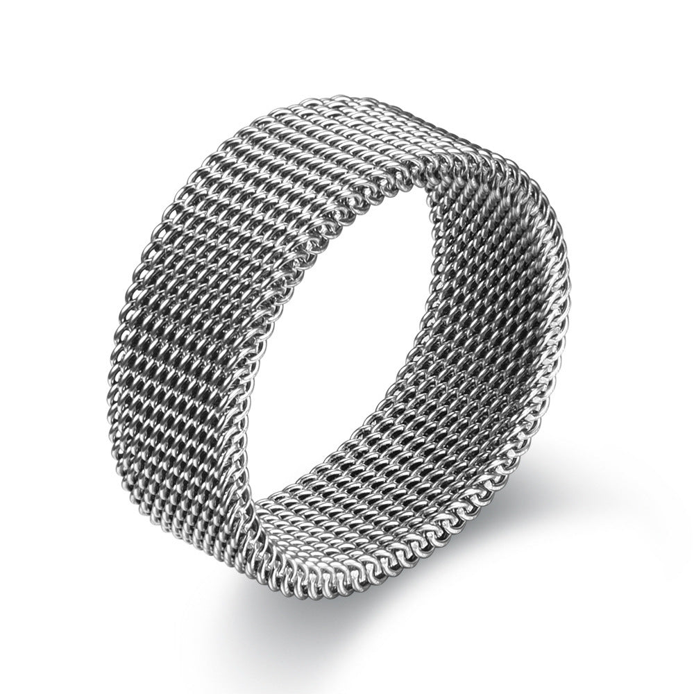 Ring Stainless Steel Tricolor Mesh XinG008