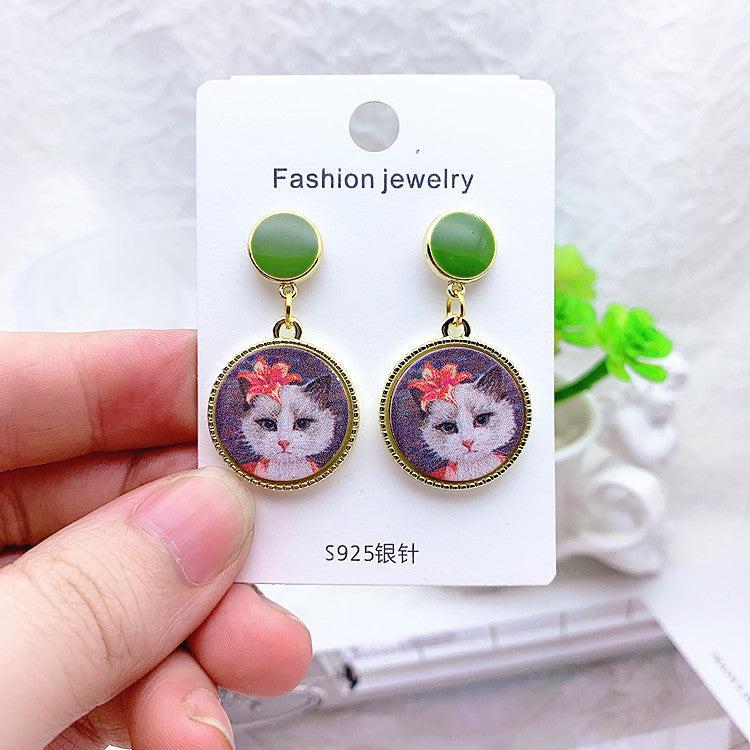 Acrylic cartoon milk tea cup earrings  (Minimo de Compra 2) MIC-ShiJ007