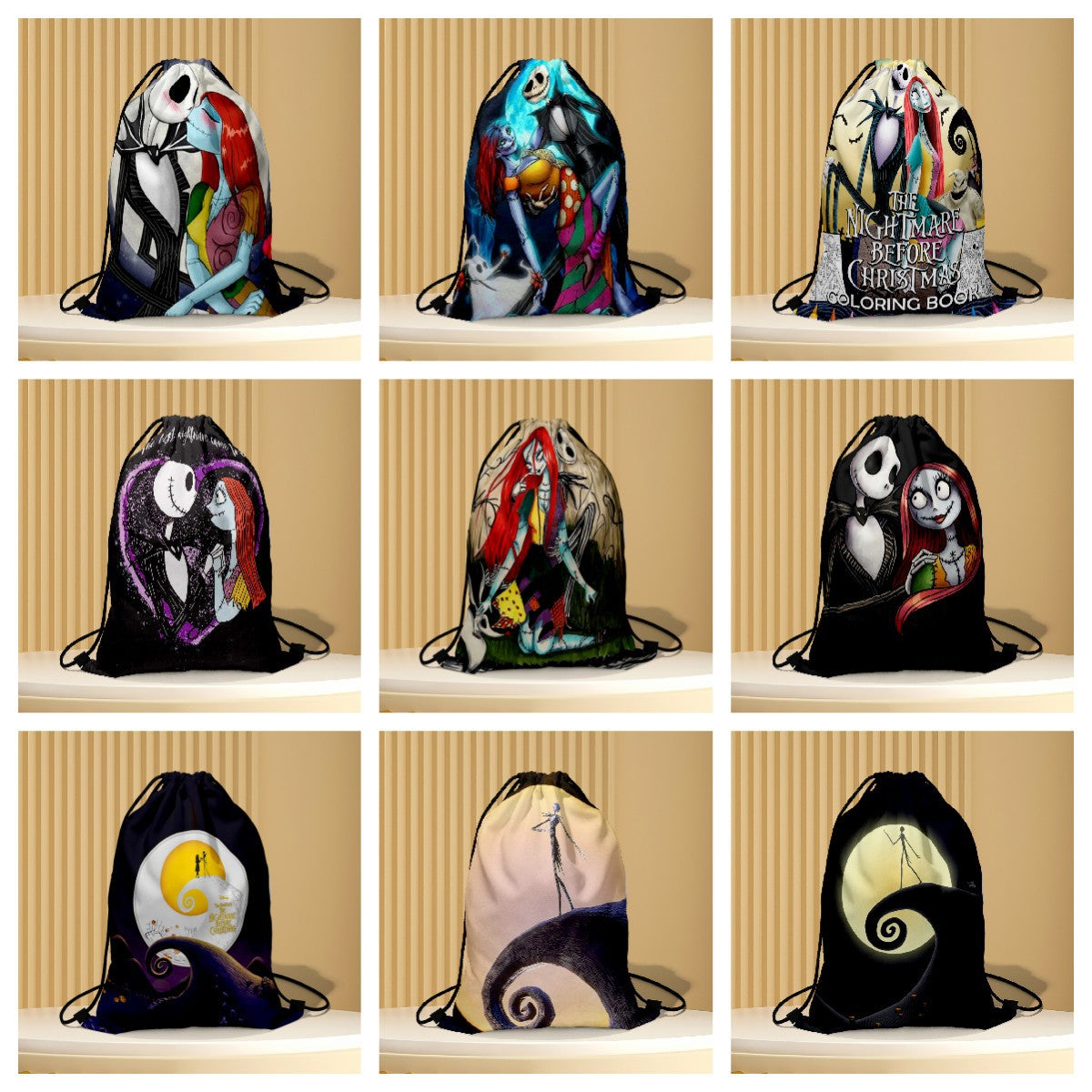 Polyester Halloween drawstring backpack (Minimo de Compra 2) MIC-QB006