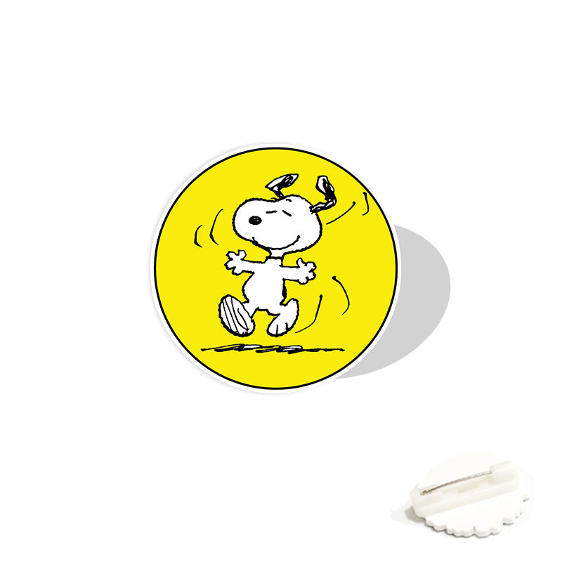 Acrylic cartoon cute Snoopy brooch (Minimo de compra 2) MIC-WeiJ001