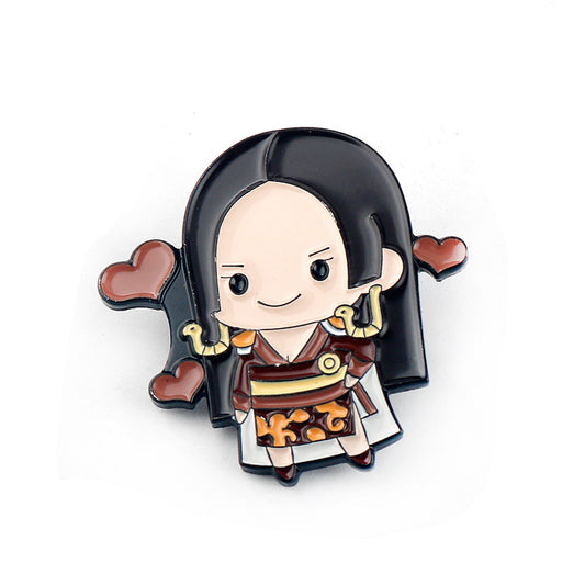 Alloy Pirate King Q-version cartoon brooch MIC-AiWen031