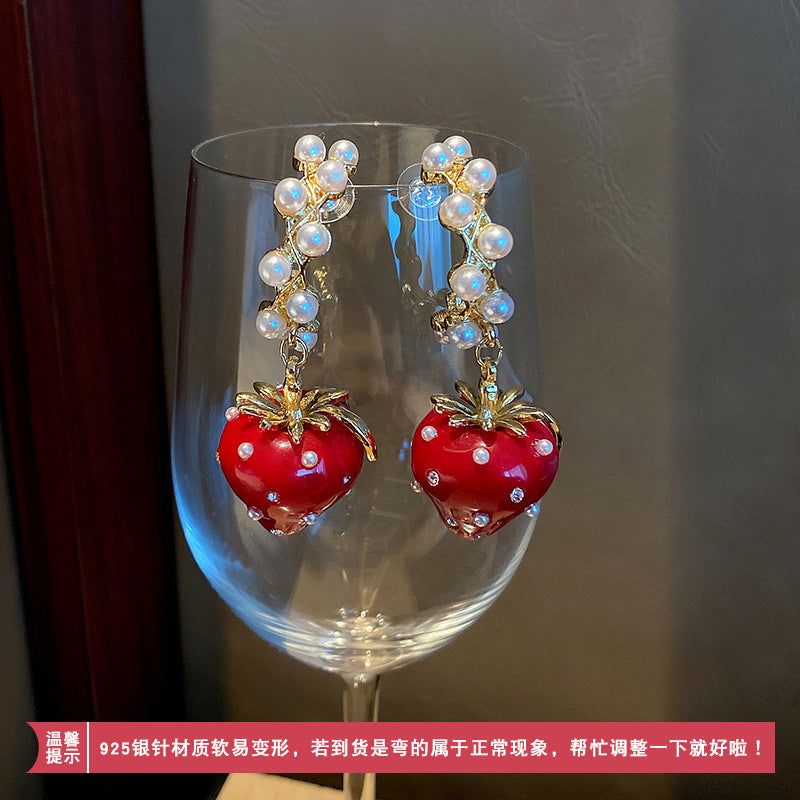 2024 strawberry gold plated earrings MYA-XiaoH001