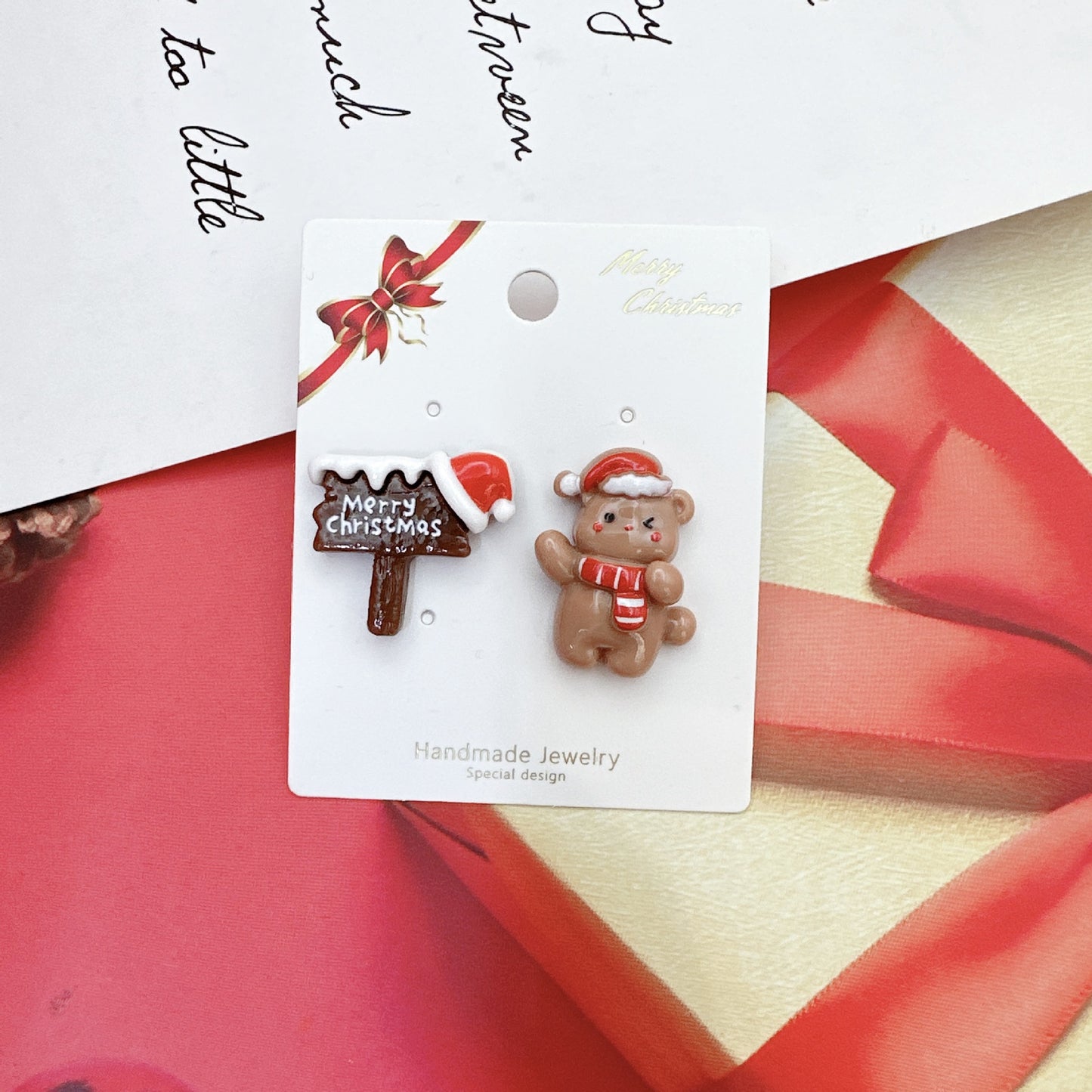 Alloy cartoon Christmas series earrings (Minimo de Compra 2) MIC-QiW009