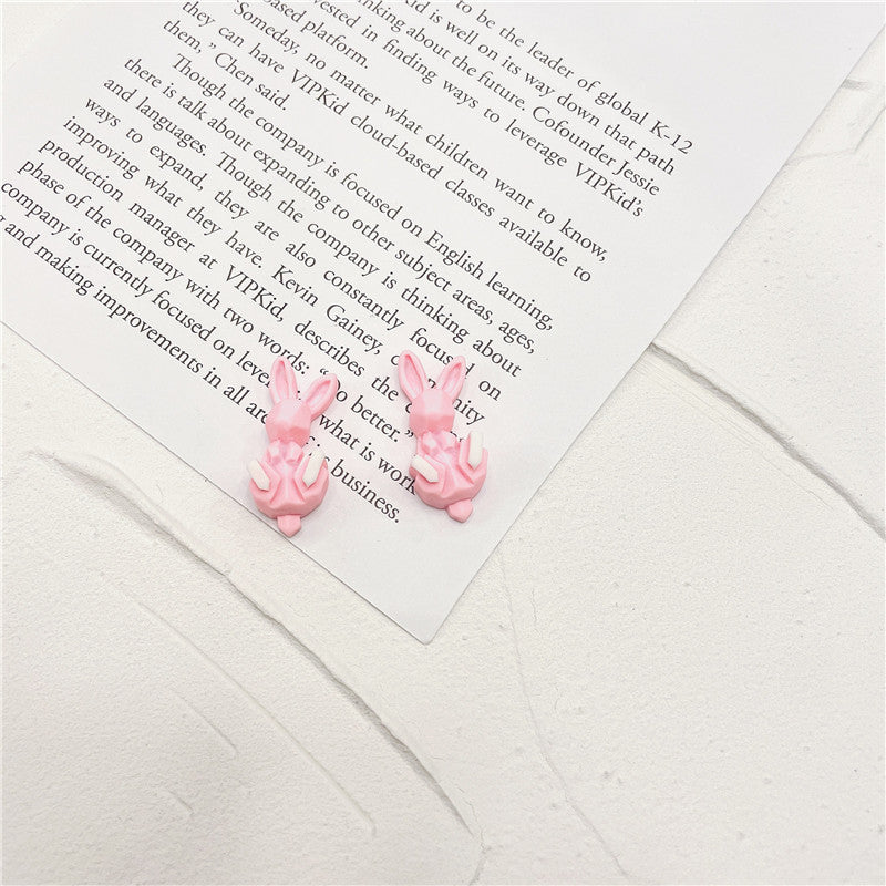 Resin Fox Rabbit Earrings (Minimo de Compra 2) MYA-WWHM048