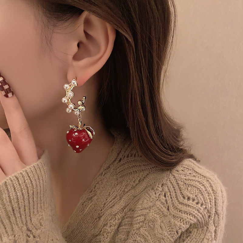 2024 strawberry gold plated earrings MYA-XiaoH001