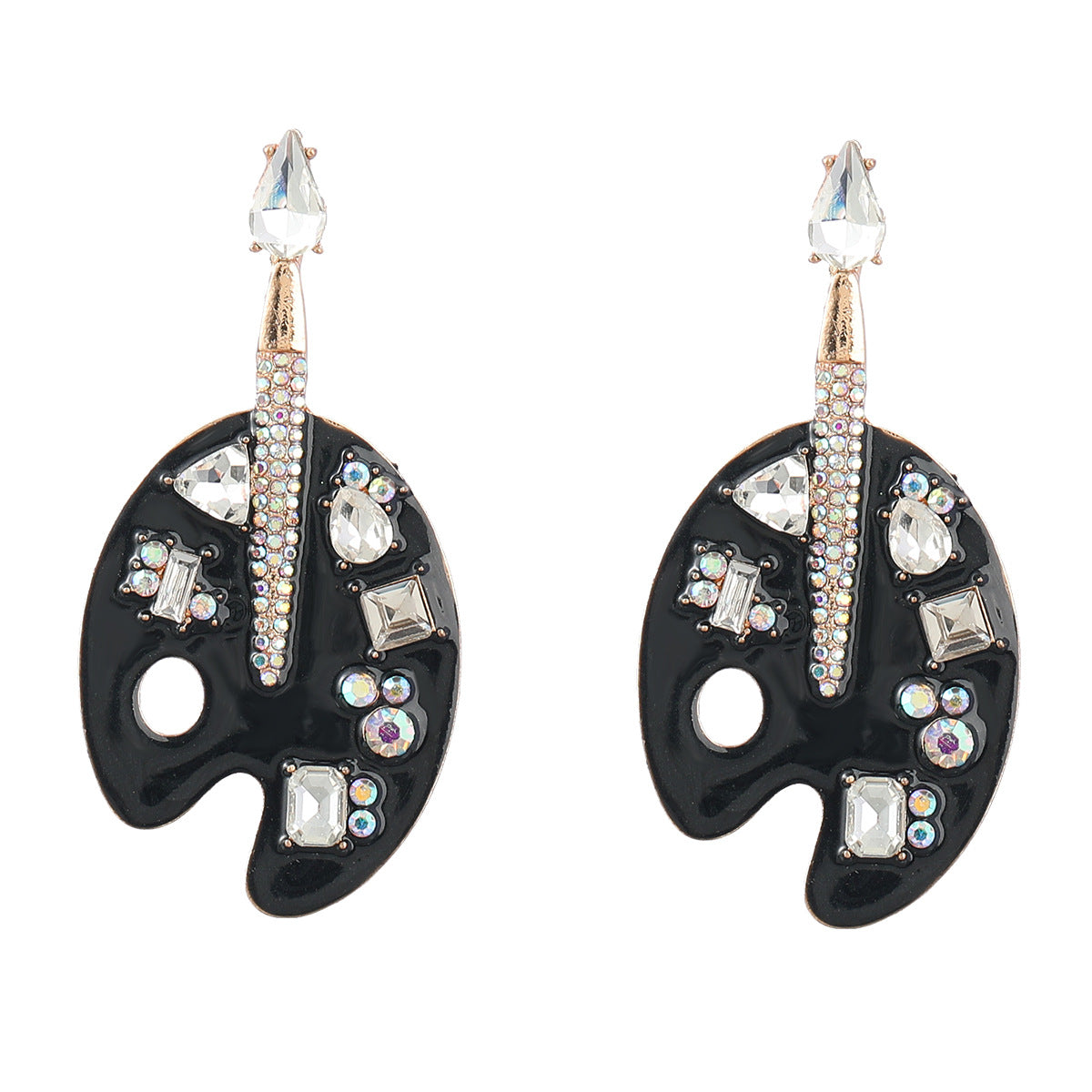 Alloy cartoon color palette ear studs MIC-JiuL008