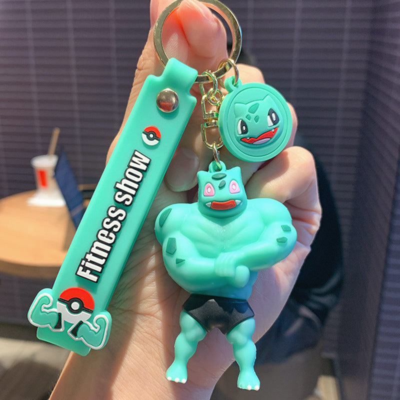 PVC cartoon muscle keychain MIC-ZhiC004