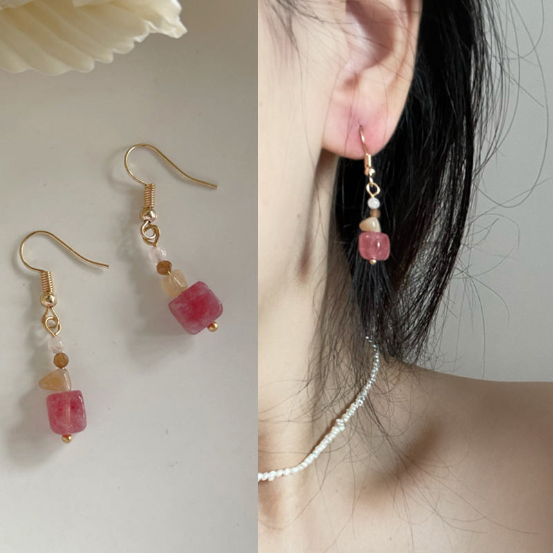 Alloy Red bean soup Earrings MIC-JiaX005