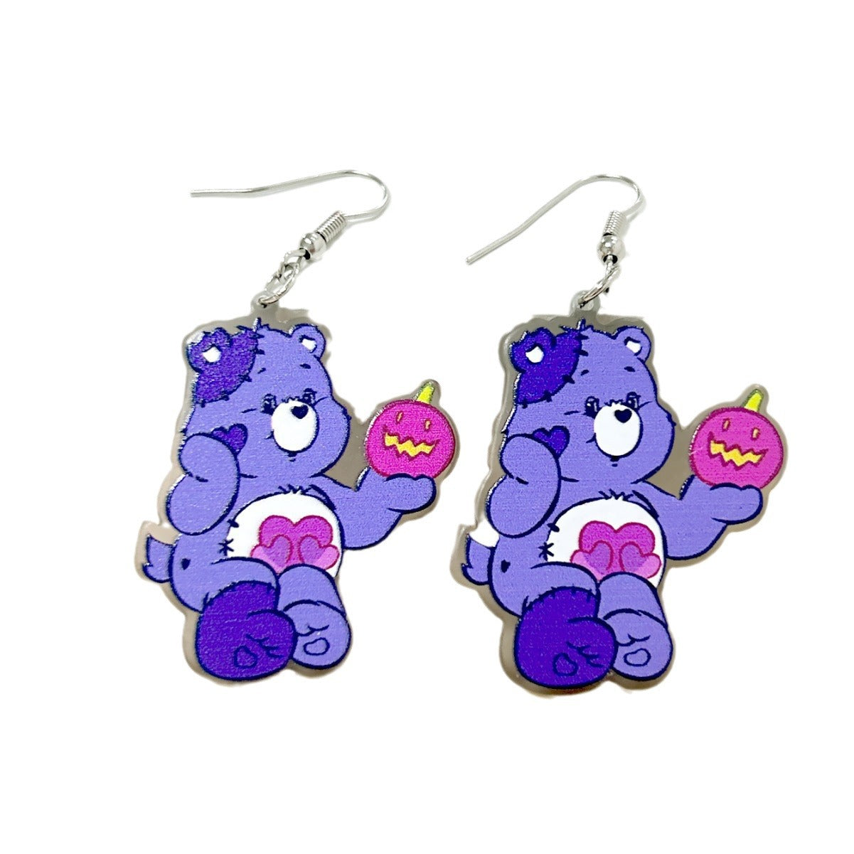 Alloy Purple Love Pumpkin Earrings MYA-ABL035