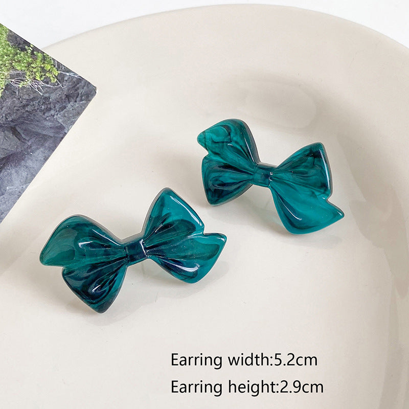 Alloy bow fresh casual earrings (Minimo de compra 2) MYA-LuoN020