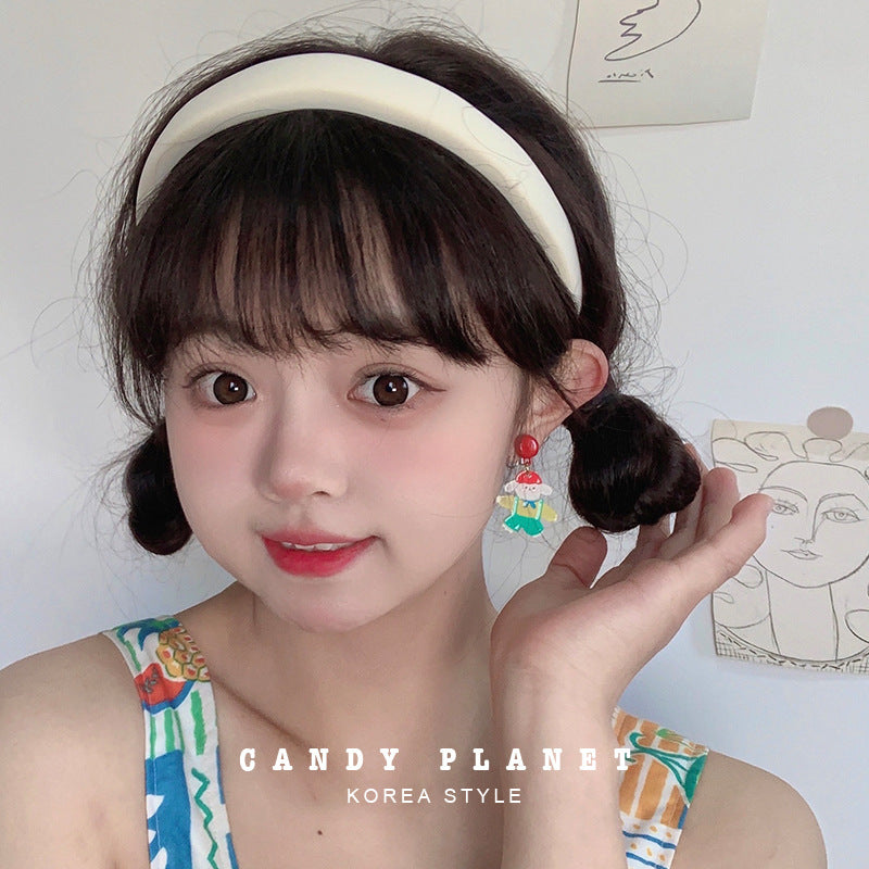 Alloy minimalist cartoon painted earrings (Minimo de Compra 3) MIC-BiS003