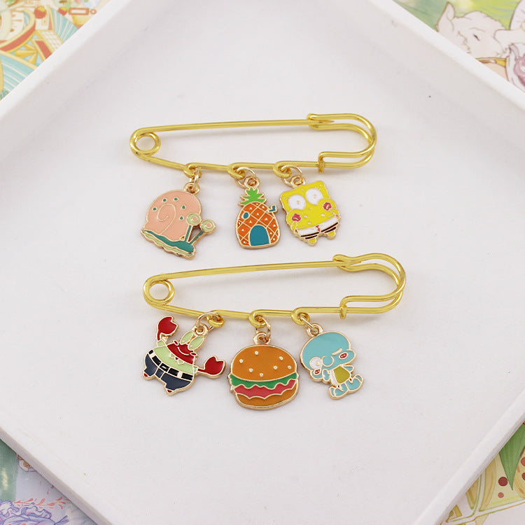 Alloy cartoon sponge baby brooch (Minimo de compra 2) MIC-QiC029