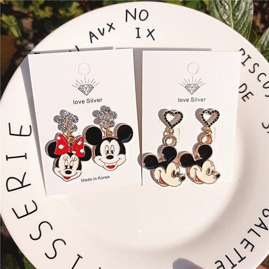 S925 silver needle cartoon heart earrings MIC-XingJ028