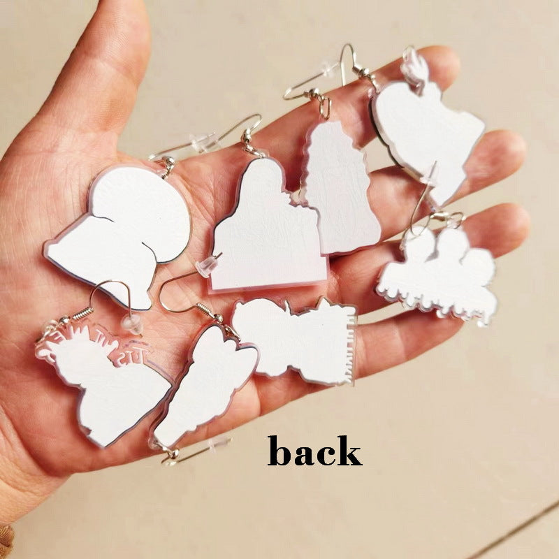 Cute Cartoon Acrylic earrings MIC-XueP009