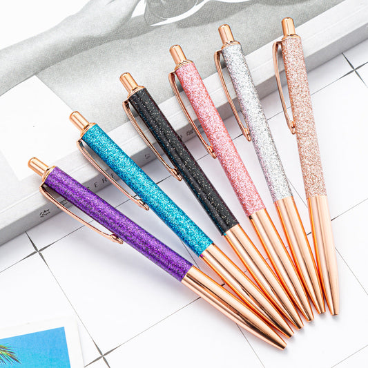 Ballpoint Pen Metallic Glitter Press Action Pen HongD003