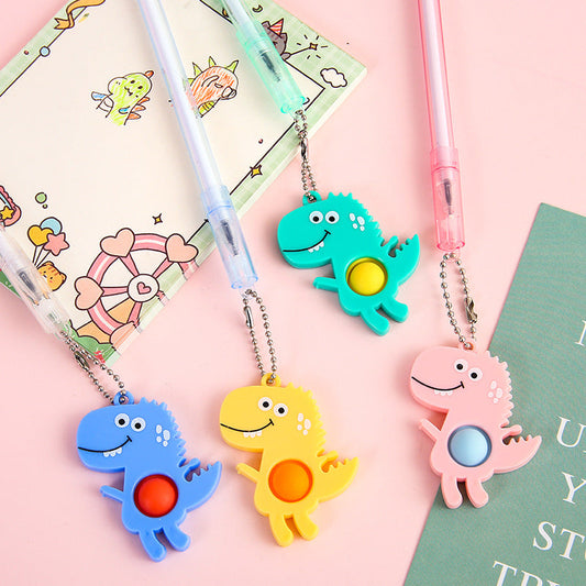 Ballpoint Pen Plastic Cute Dinosaur Pendant Pen yige039