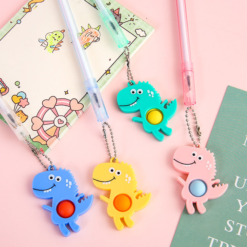 Ballpoint Pen Plastic Cute Dinosaur Pendant Pen yige039