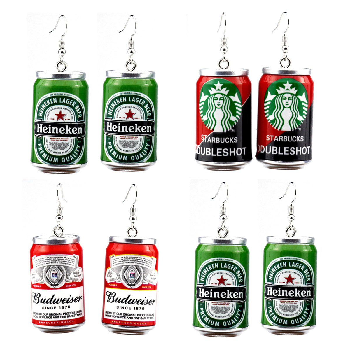 Earrings Plastic Beer Cans Cola Minimo de compra 2 niqing002