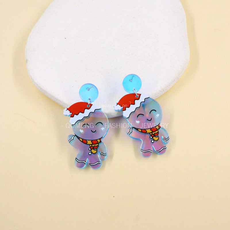 Acrylic Christmas Hat Koala Earrings MYA-OuG088