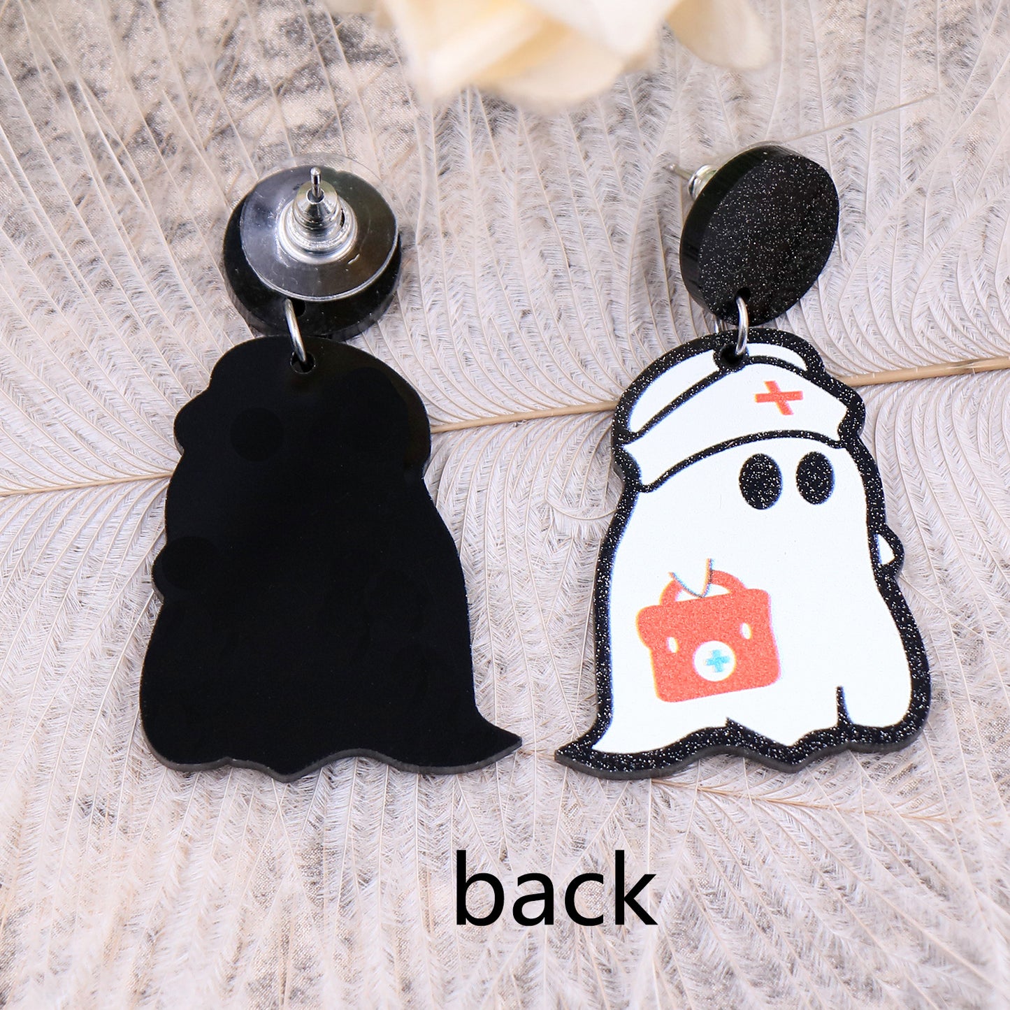 Acrylic Fashion Rescue Ghost Earrings (Minimo de compra 5) MIC-XiaoY064