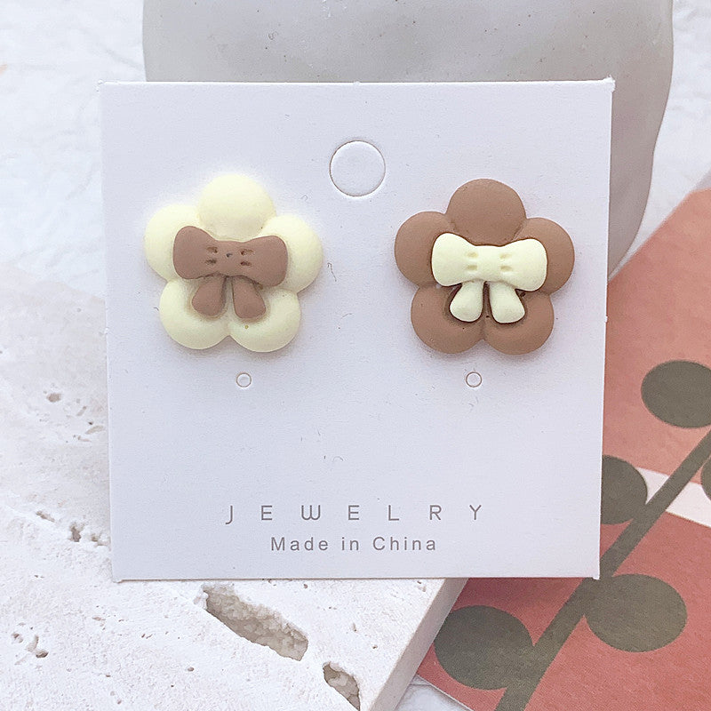 Resin Colored Peach Heart Earrings  (Minimo de Compra 2) MIC-ShiJ003