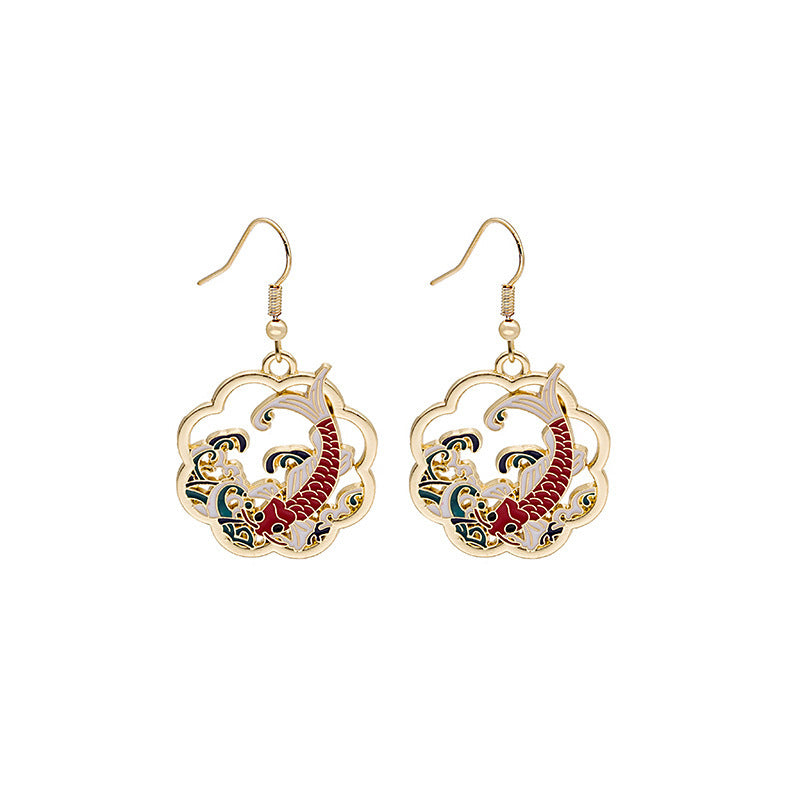 Alloy Panda Fruit Earrings MIC-MDD170