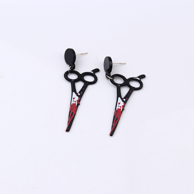 Acrylic Halloween Blood Knife earrings (Minimo de Compra 2) MIC-DuA040