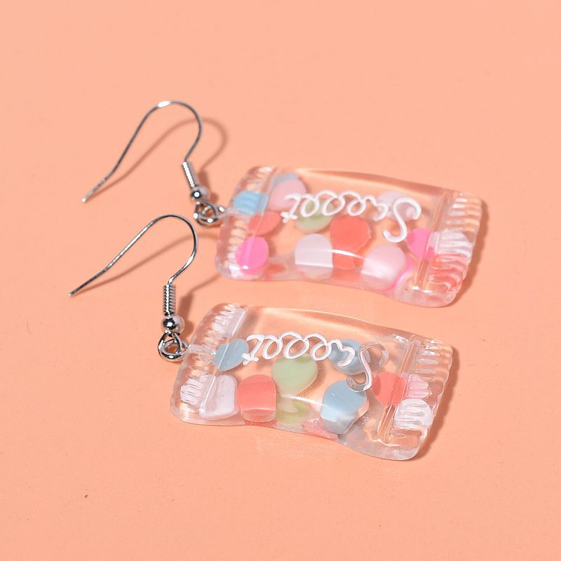 Acrylic colored candy earrings MYA-XunT013