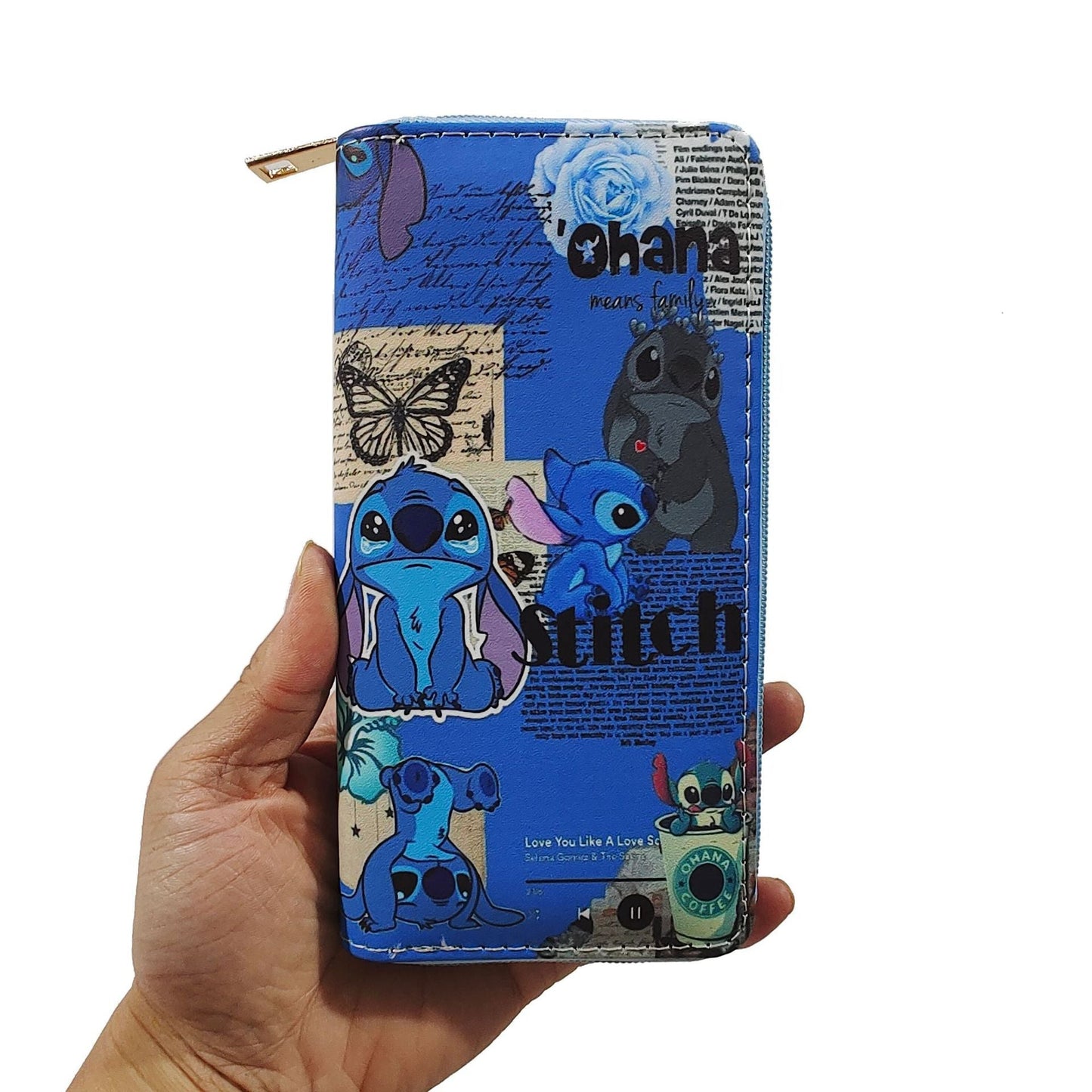 Wallet PU Cute Cartoon Printing Long Zipper Card Holder Clutch MQQ≥3 (S) Dengxin021