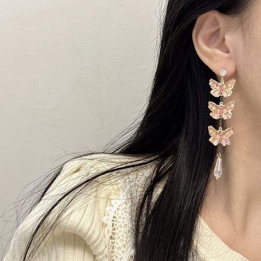 Fantasy Crystal Tassel Earrings MIC-HanD002