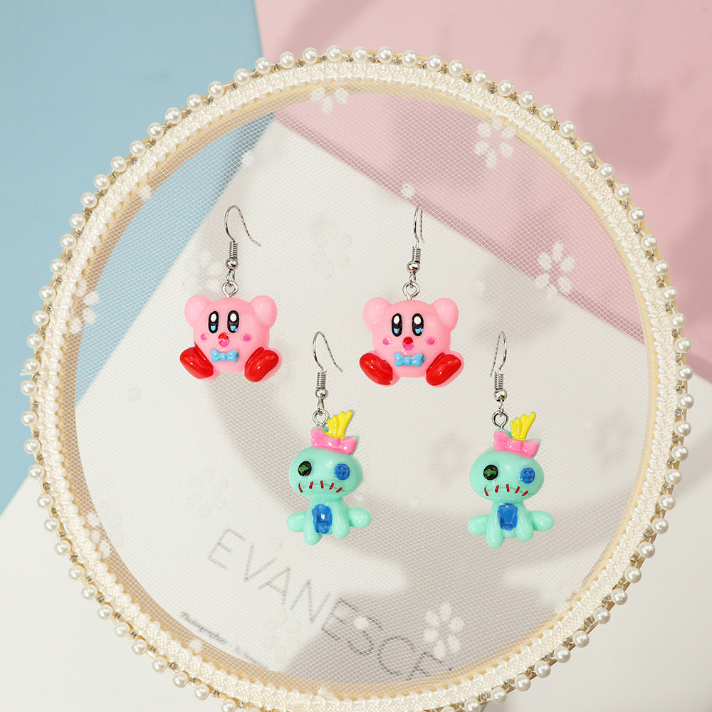 Acrylic Cartoon Star Kabi Earrings MIC-NiQ041