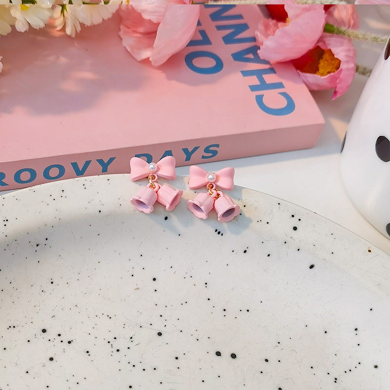 Alloy macaron pink earrings (Minimo de Compra 5) MIC-JiuY062