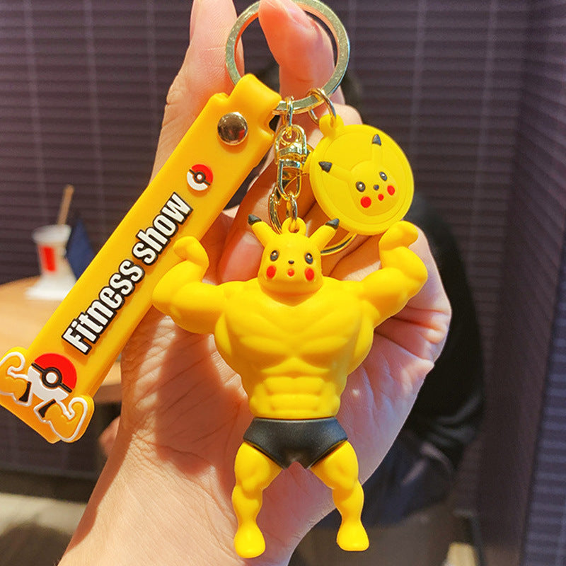 PVC cartoon muscle keychain MIC-ZhiC004