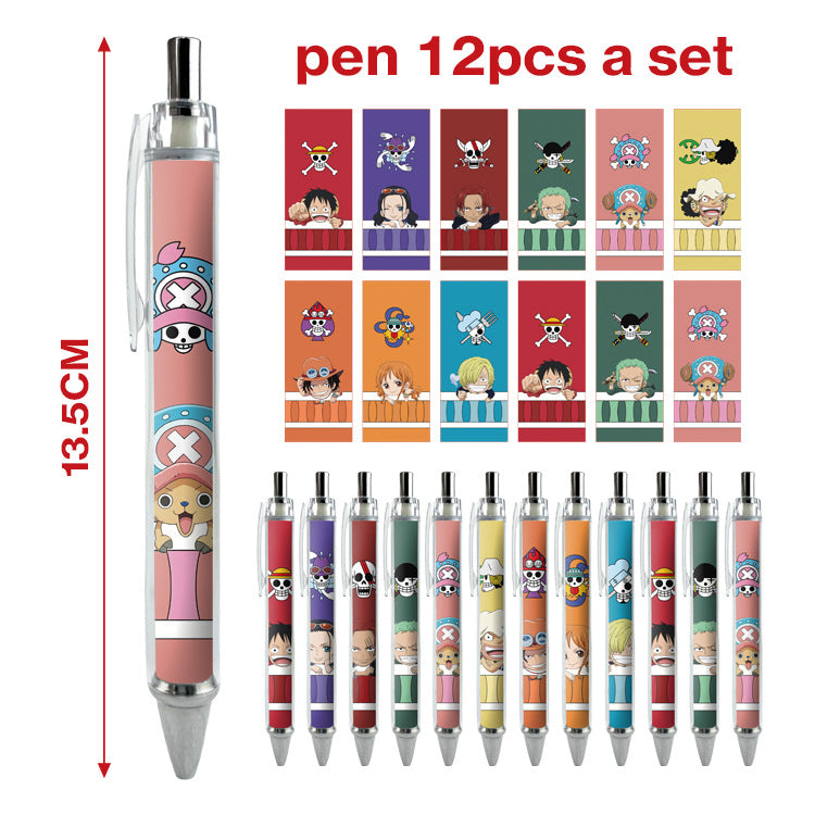 12pcs/pack cartoon printing press neutral pen ManC005