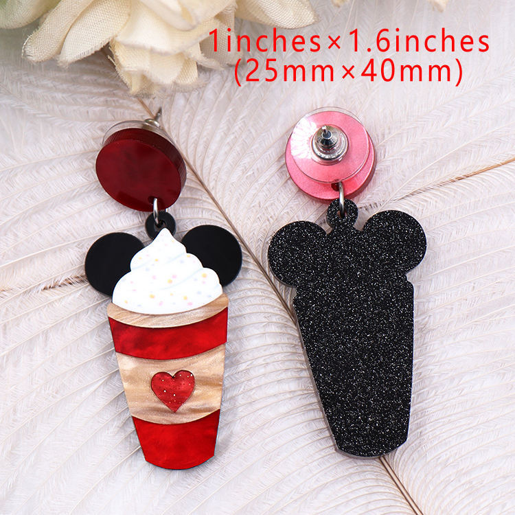 Alloy cone ice cream earrings (Minimo de compra 2) MIC-MingX011