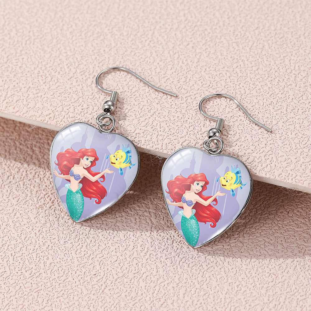 Alloy stainless steel ear hook Snow White Princess earrings (Minimo de compra 5) MIC-XiangL111