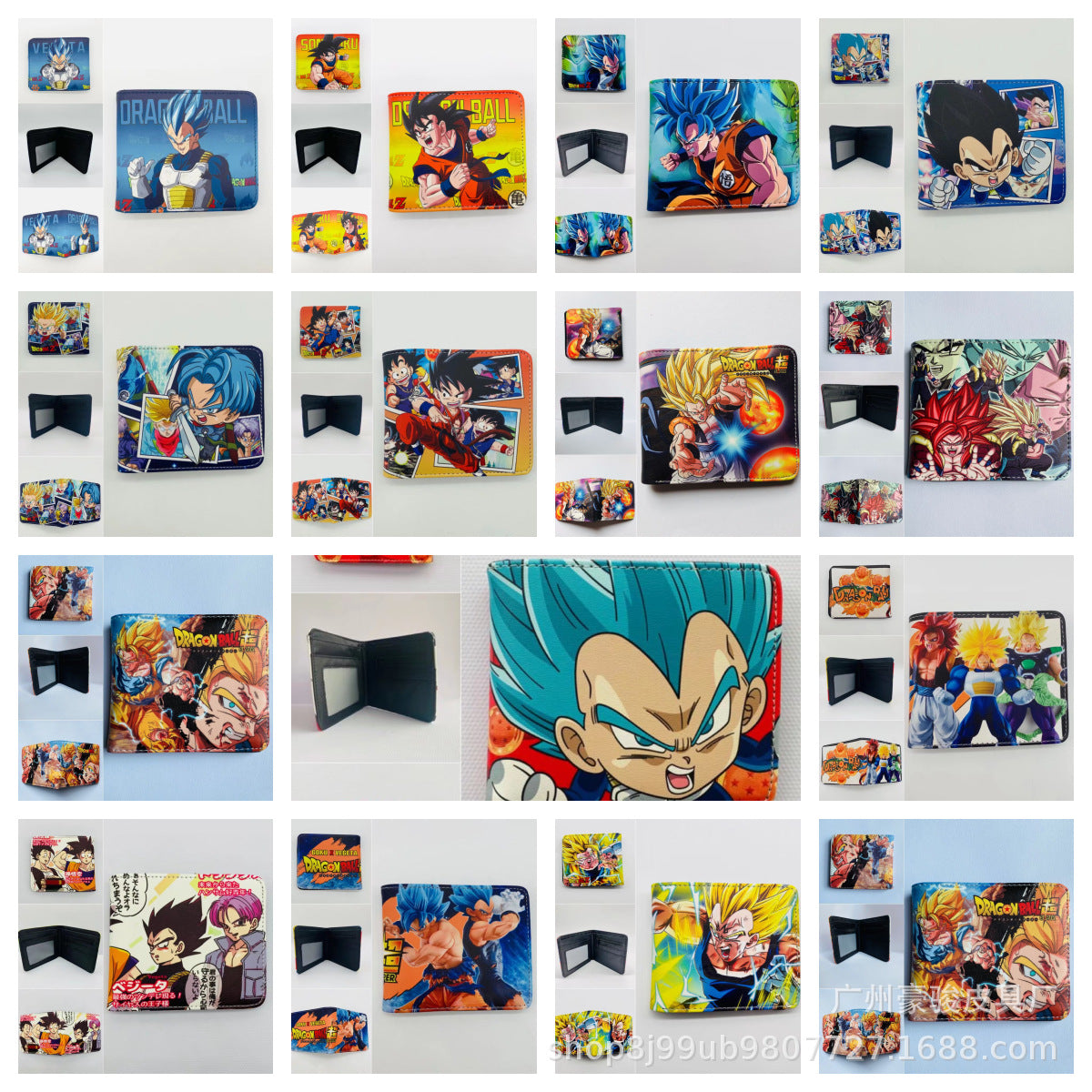 PU Seven Dragon Ball Short Wallet MIC-HaoJ010