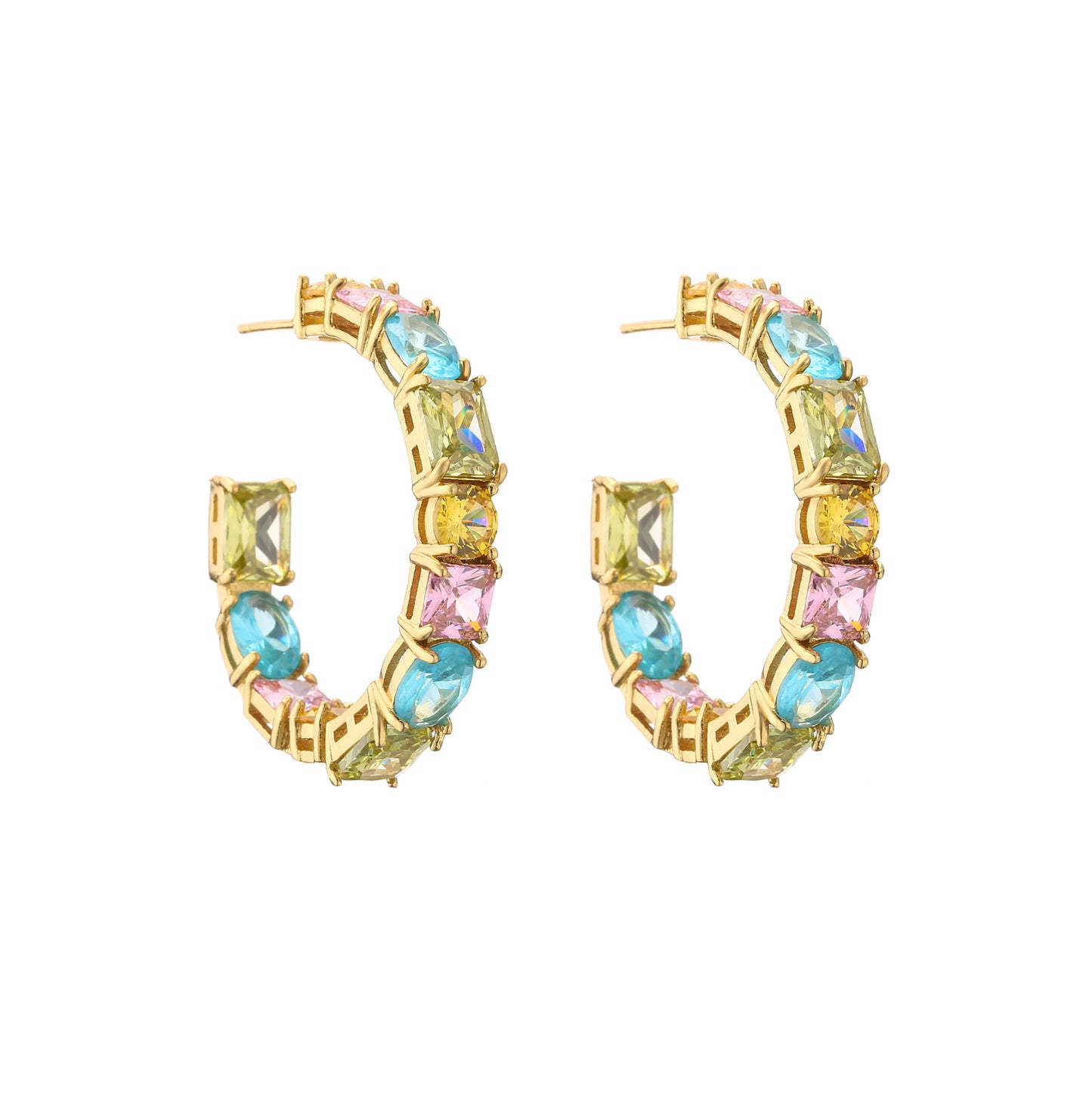 Alloy Colorful Oil Dropping Earrings (Minimo de Compra 2) MIC-JuC040