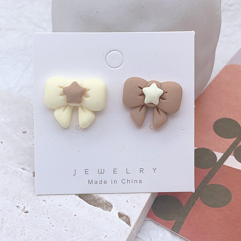 Resin Colored Peach Heart Earrings  (Minimo de Compra 2) MIC-ShiJ003