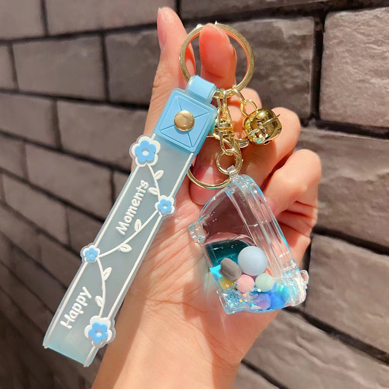 Keychains Acrylic Hardware Cartoon Cute Quicksand Drift Bottle (M) MIC-OShi036