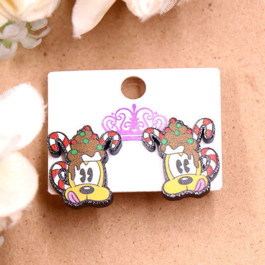 Acrylic Christmas cartoon character earrings (Minimo de compra 5) MYA-XiaoY067