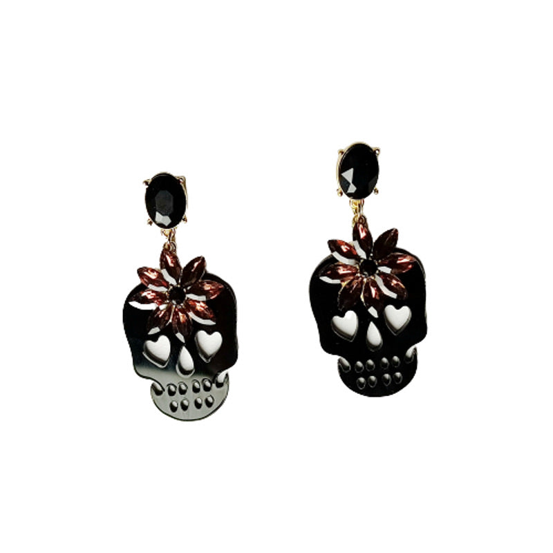 Alloy New Skull Earrings (Minimo de Compra 2) MIC-LeY001