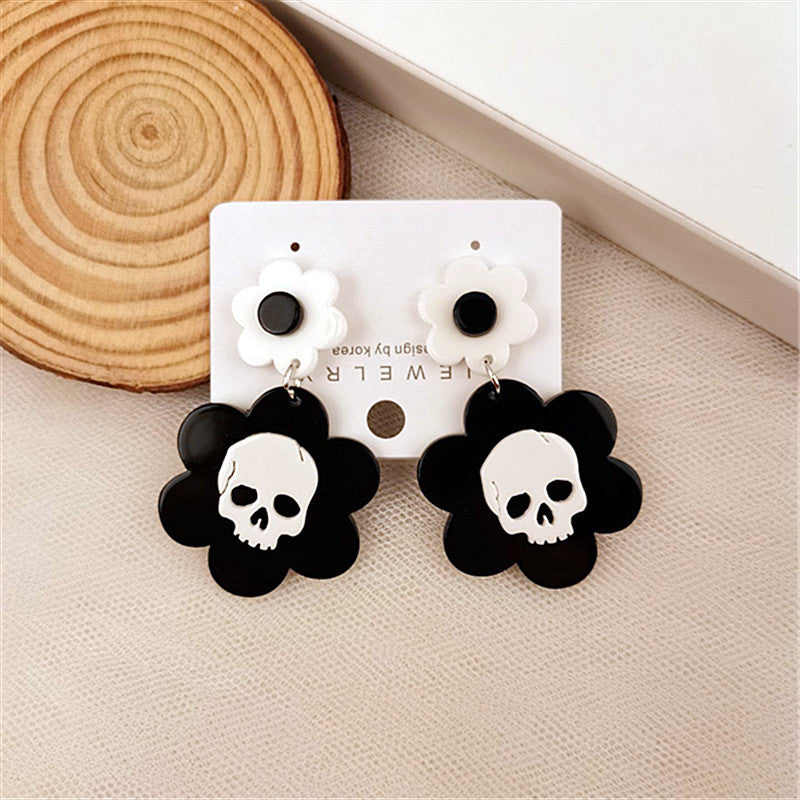 Acrylic Pumpkin Ghost Earrings MIC-ChouD024